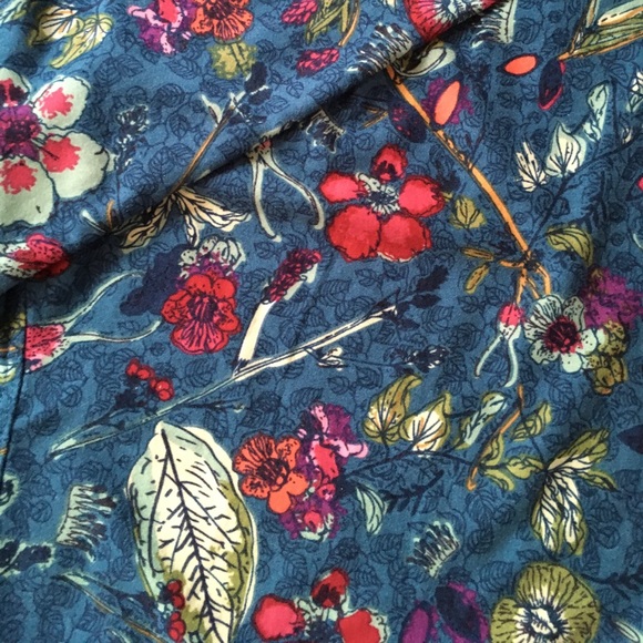 NWOT TC (12-18) LuLaRoe Leggings, teal blue moss purple burgundy - Picture 2 of 3